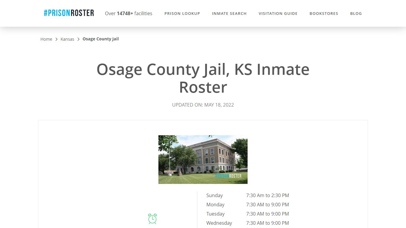 Osage County Jail, KS Inmate Roster