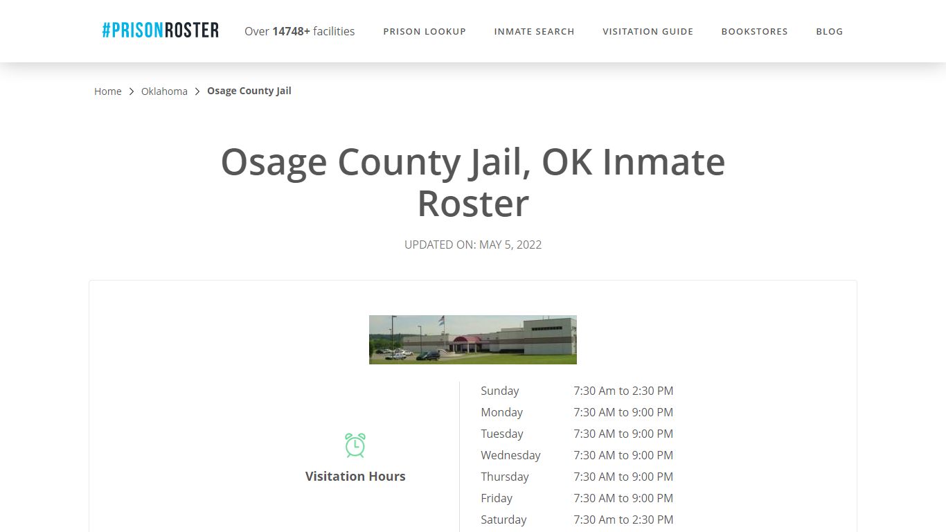 Osage County Jail, OK Inmate Roster